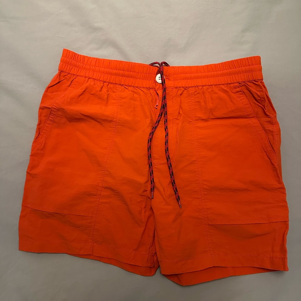 Alex Mill Nylon Red Shorts with Red Drawstring